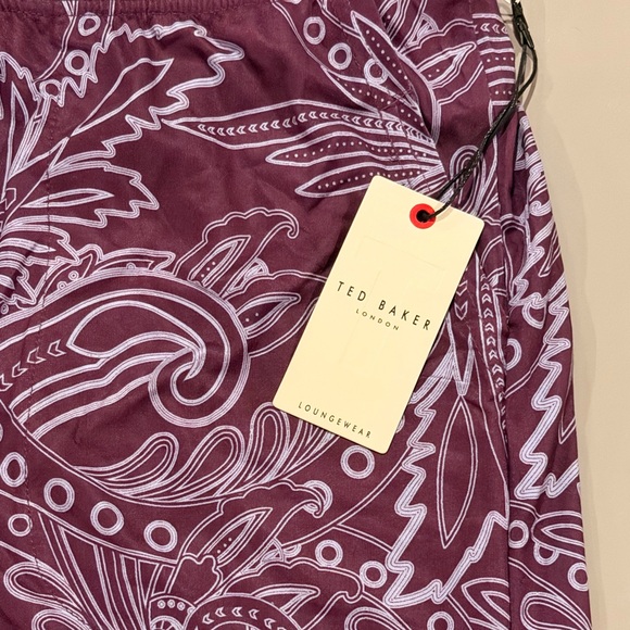 Ted Baker Burgundy Paisley Loungewear Set - Picture 3 of 10